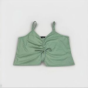 YMI Mint Green Ruched Crop Top